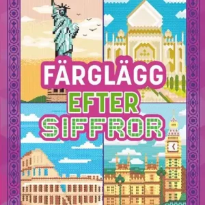 Färglägg efter siffror: Jorden runt