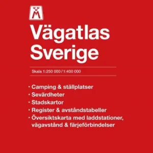 M Vägatlas Sverige 2021 : Skala 1:250.000-1:400.000