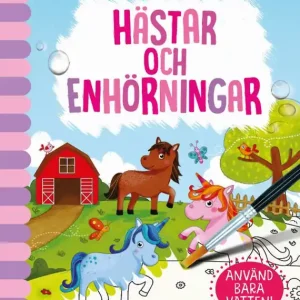 Magisk vattenmålning. Hästar och Enhörningar